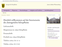 Tablet Screenshot of amtsgericht-schopfheim.de